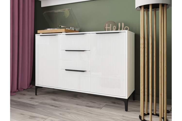 Комод Иадама белый / белый глянец-3