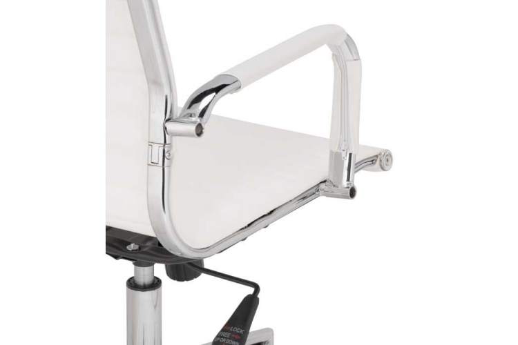 Компьютерное кресло Reus pu white / chrome-6