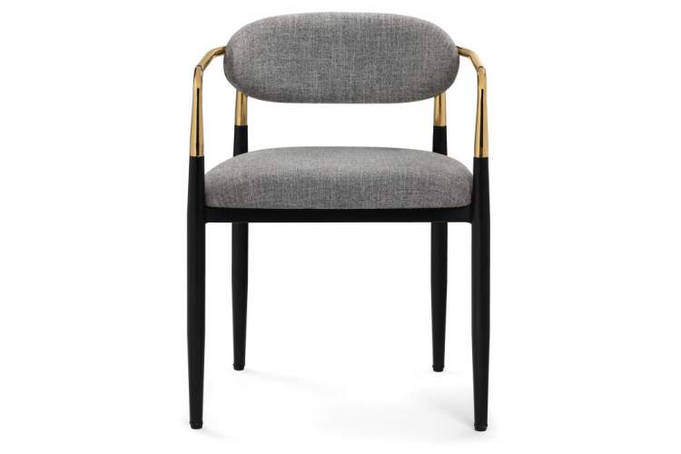 Стул на металлокаркасе Lord gray / black / gold-2
