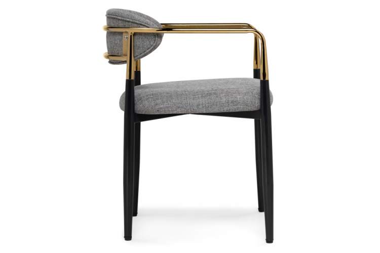 Стул на металлокаркасе Lord gray / black / gold-3