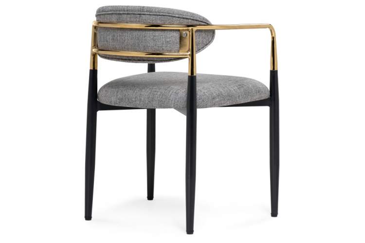 Стул на металлокаркасе Lord gray / black / gold-4