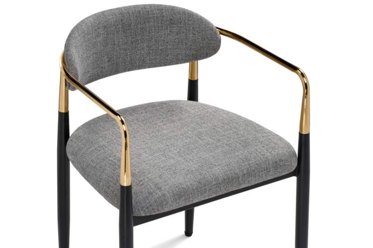 Стул на металлокаркасе Lord gray / black / gold-5
