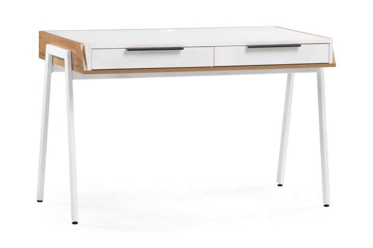 Компьютерный стол Рокс 116х65х77 белый / дуб вотан / белый