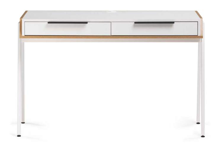 Компьютерный стол Рокс 116х65х77 белый / дуб вотан / белый-1