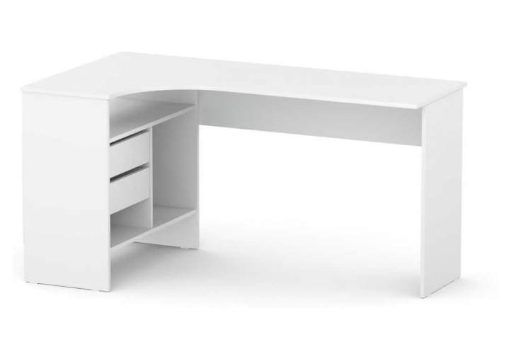 Компьютерный стол СПм-25 левый белый