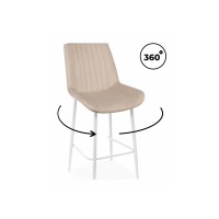 Барный стул Седа 360 бежевый (zd 210) / белый np