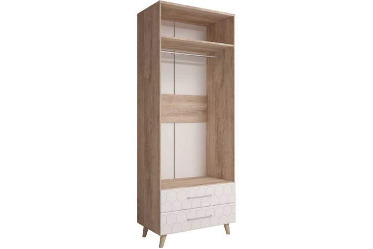 Шкаф Мариус М-01 дуб баррик / белый матовый-2