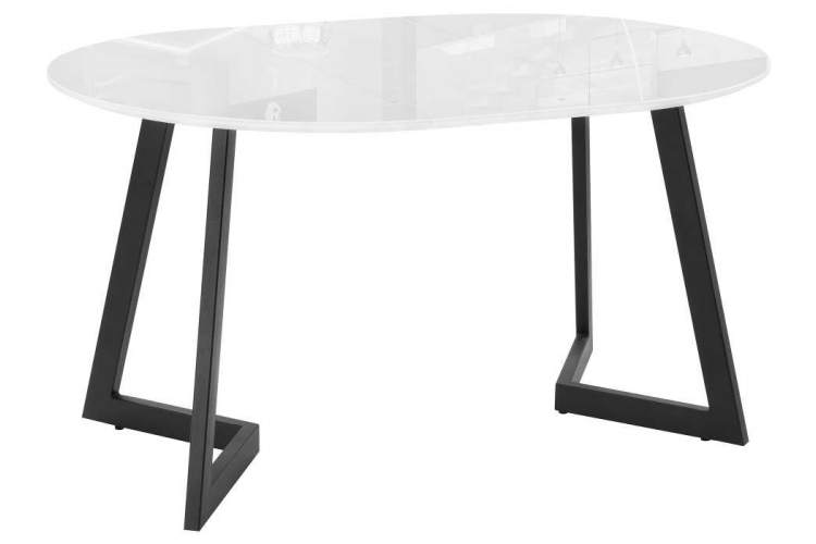 Стол стеклянный Алингсос белый / белая шагрень