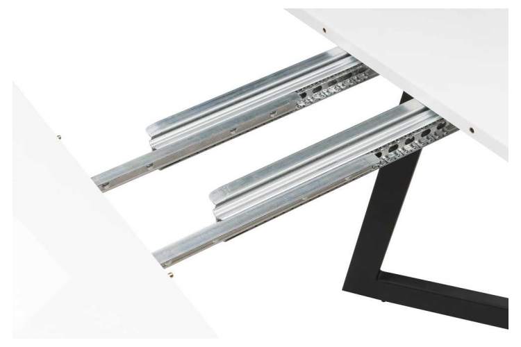 Стол стеклянный Алингсос белый / белая шагрень-9