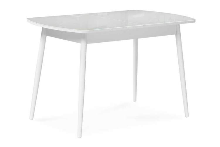 Стол стеклянный Бейкер 120(152)х70х75 белый