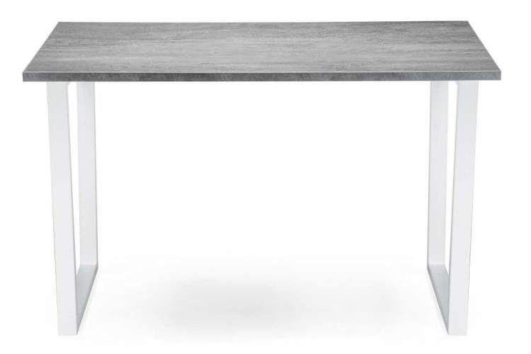 Стол деревянный Лота Лофт 140 25 мм бетон / белый матовый-1