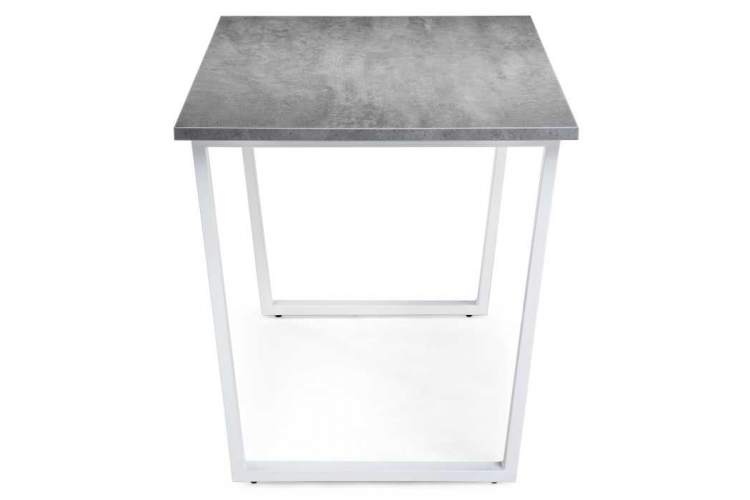 Стол деревянный Лота Лофт 140 25 мм бетон / белый матовый-2
