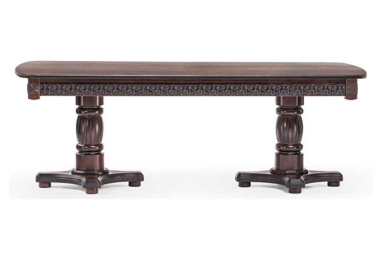 Стол деревянный Морнит 220(320)х110 орех темный / орех-1