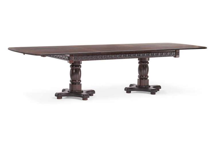 Стол деревянный Морнит 220(320)х110 орех темный / орех-2