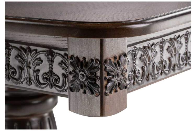 Стол деревянный Морнит 220(320)х110 орех темный / орех-8