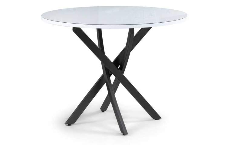 Стол стеклянный Лауриц черный / белый
