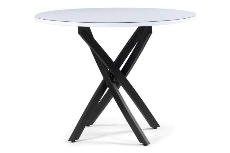 Стол стеклянный Лауриц черный / белый-1
