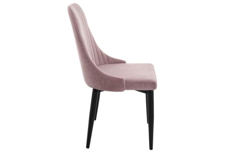 Стул на металлокаркасе Kora light purple / black-2