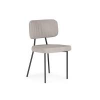 Стул на металлокаркасе Вакао латте brendy smoke 04 / черный