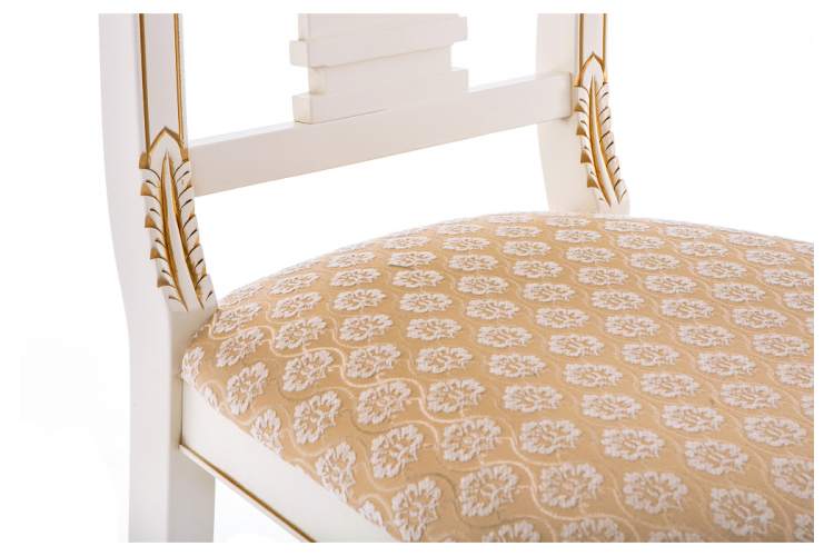 Стул деревянный Roy W/З молочный с патиной-8