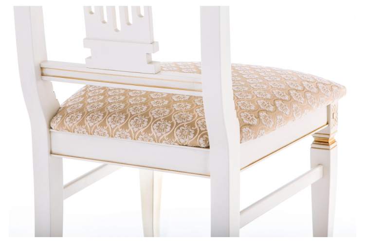 Стул деревянный Roy W/З молочный с патиной-9