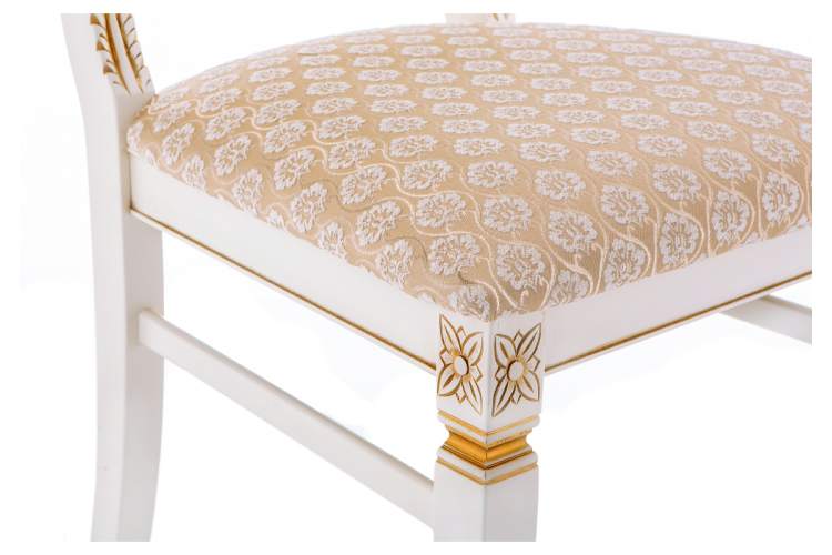 Стул деревянный Roy W/З молочный с патиной-10