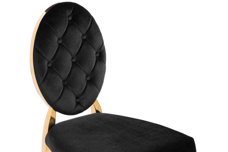 Стул на металлокаркасе Odda черный / золотой-2