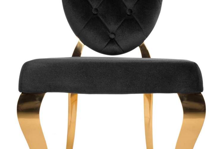 Стул на металлокаркасе Odda черный / золотой-3