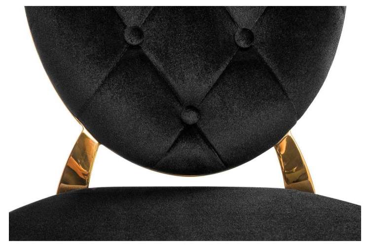 Стул на металлокаркасе Odda черный / золотой-4