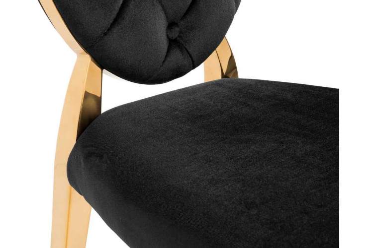 Стул на металлокаркасе Odda черный / золотой-5