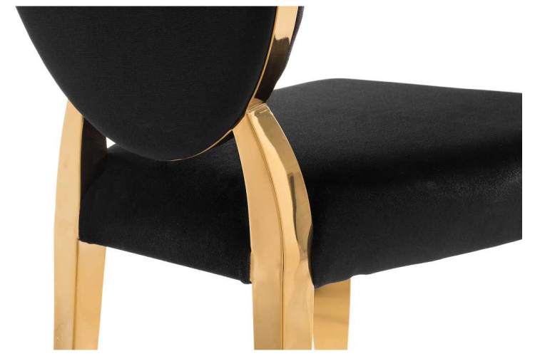 Стул на металлокаркасе Odda черный / золотой-6