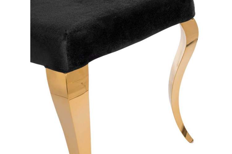 Стул на металлокаркасе Odda черный / золотой-7