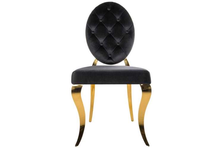 Стул на металлокаркасе Odda черный / золотой-8