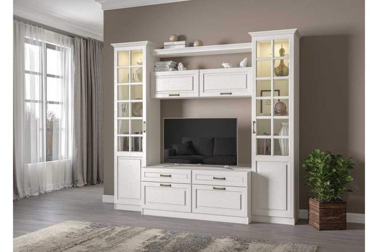 Ливерпуль белый / ясень ваниль Шкафы-9