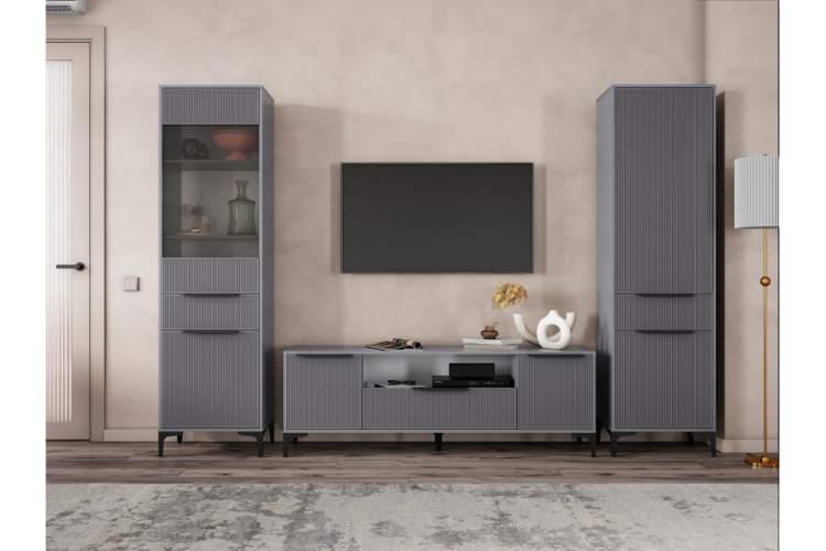 Готовая гостиная Иадама графит / графит софт комплектация 6