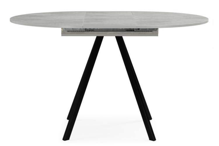 Стол деревянный Карпер 90(120) бетон метрополитан / черный матовый-6