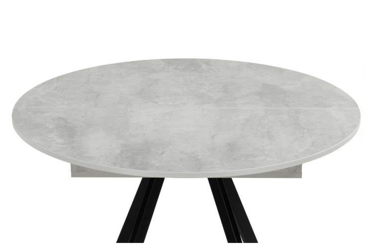 Стол деревянный Карпер 90(120) бетон метрополитан / черный матовый-9