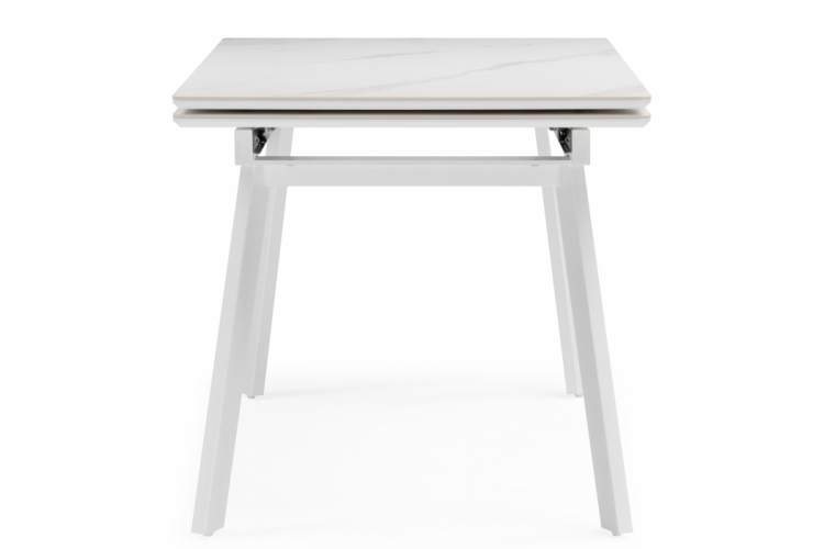 Керамический стол Норман 140 (200) х 80 белый мрамор alpin white / snow white / белый-11