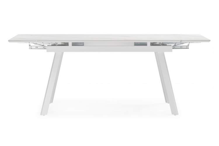 Керамический стол Норман 140 (200) х 80 белый мрамор alpin white / snow white / белый-13