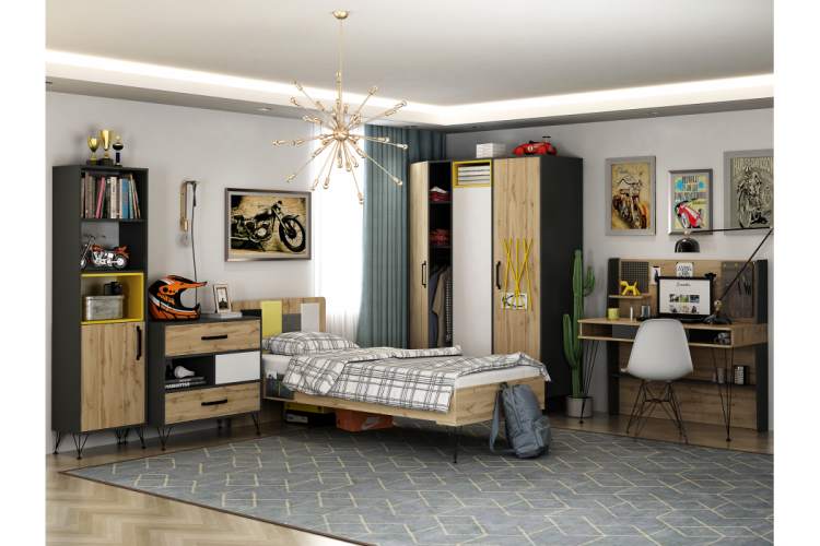 Компьютерный стол Нобира антрацит / дуб ирландский-2