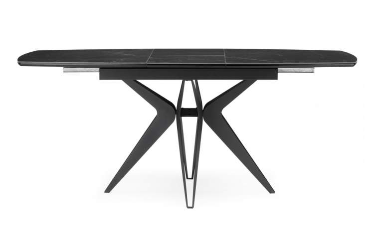 Керамический стол Риполь 160(205)х89 черный мрамор shakespeare black / черный-11