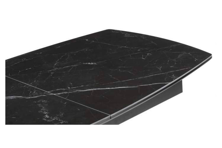 Керамический стол Риполь 160(205)х89 черный мрамор shakespeare black / черный-12