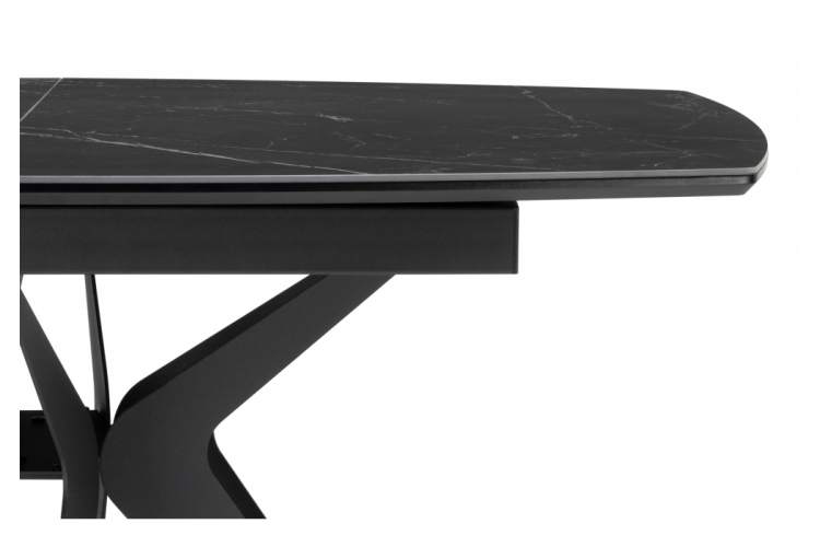 Керамический стол Риполь 160(205)х89 черный мрамор shakespeare black / черный-14