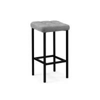 Барный стул Лофт ткань канди грей / черный матовый