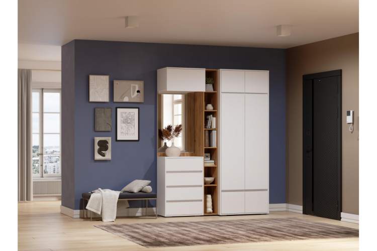 Прихожая Роут белый комплектация 4