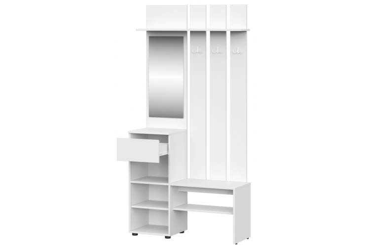 Прихожая Валенсия комплектация 1 белый текстурный-9