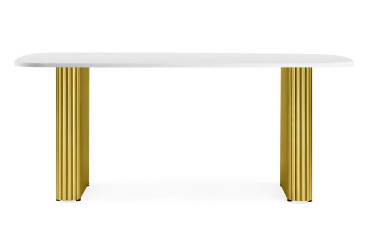 Стол деревянный Бавария B 200 х 90 белая пленка шагрень / золото-1