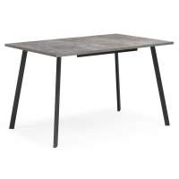 Стол деревянный Кортни 117 (157) x 77 бетон светлый / черный матовый