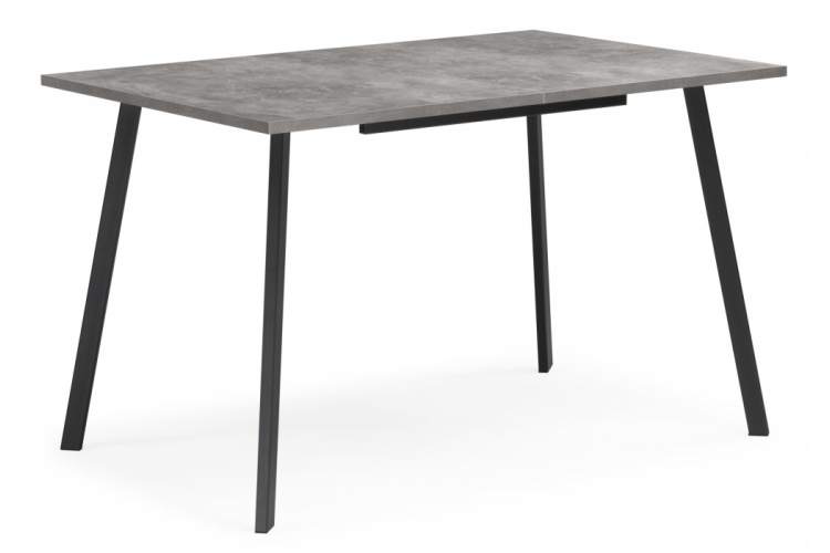 Стол деревянный Кортни 117 (157) x 77 бетон светлый / черный матовый