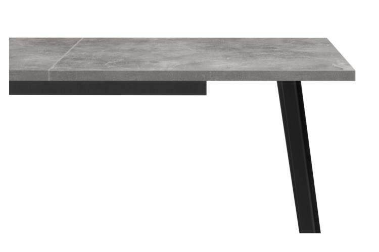 Стол деревянный Кортни 117 (157) x 77 бетон светлый / черный матовый-11